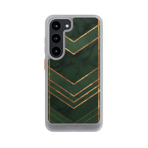Samsung Galaxy S23 NIVOcore Dark Green Pattern Golden Stripes