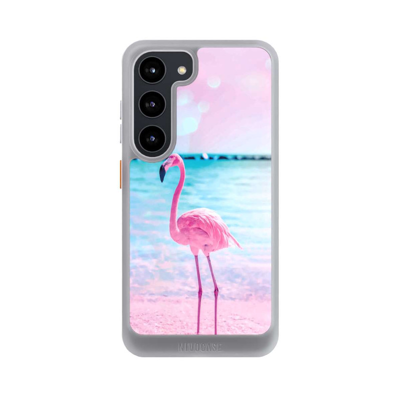 Galaxy S23 NIVOcore Rosa Flamingo am Meer