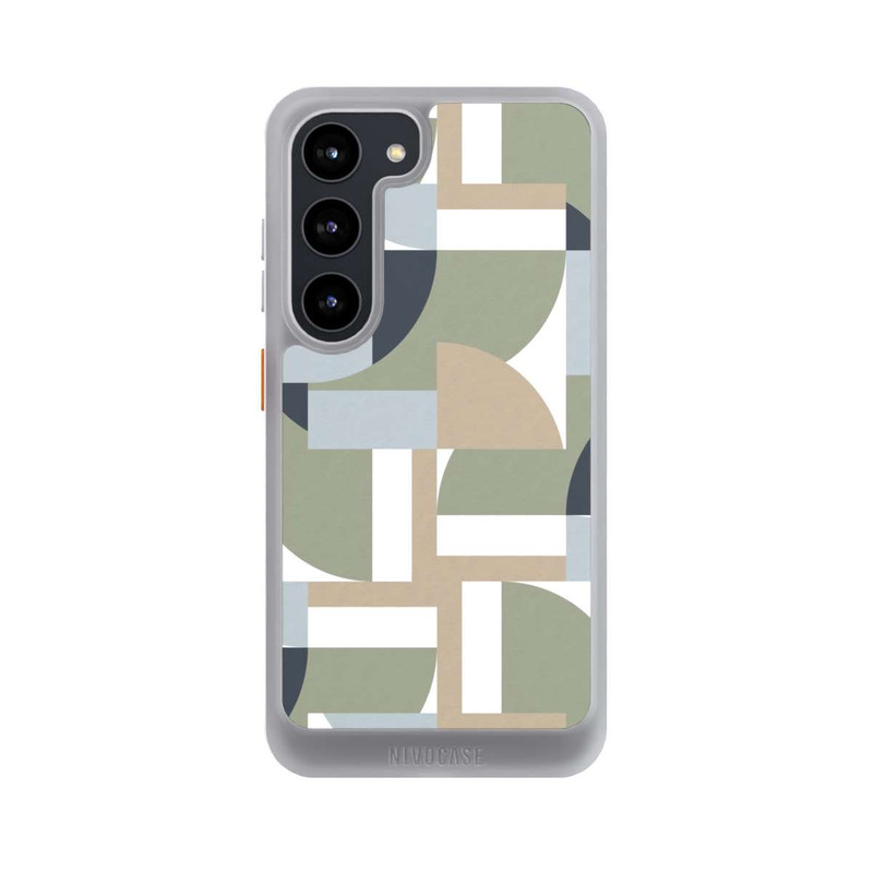 Galaxy S23 NIVOcore Futuristische Bauhaus Polygone Beige