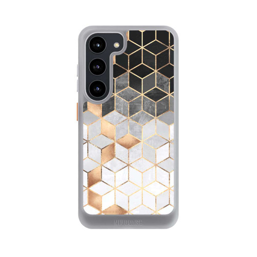 Samsung Galaxy S23 NIVOcore Cubes Sombres &amp; Dorés