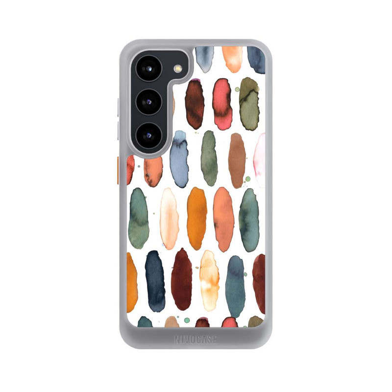 Galaxy S23 NIVOcore Aquarellstriche aus mineralischem Terrakotta