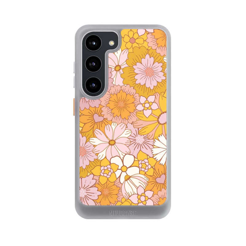 Galaxy S23 NIVOcore Retro Flower Walpaper Yellow