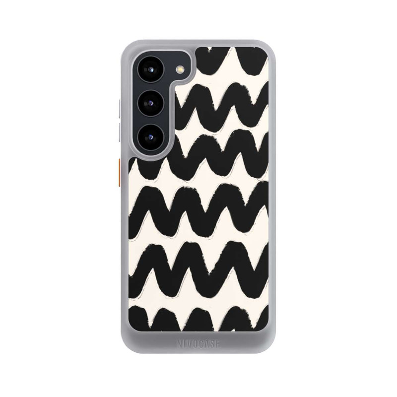 Galaxy S23 NIVOcore Vagues Noires Pattern