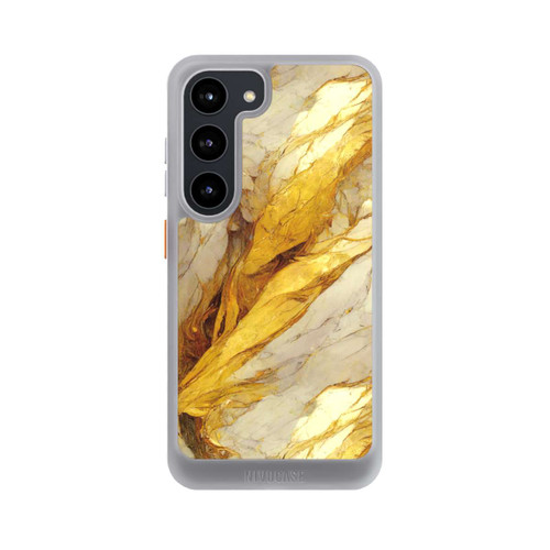 Samsung Galaxy S23 NIVOcore Weiße Marmor-Golddruckschichten