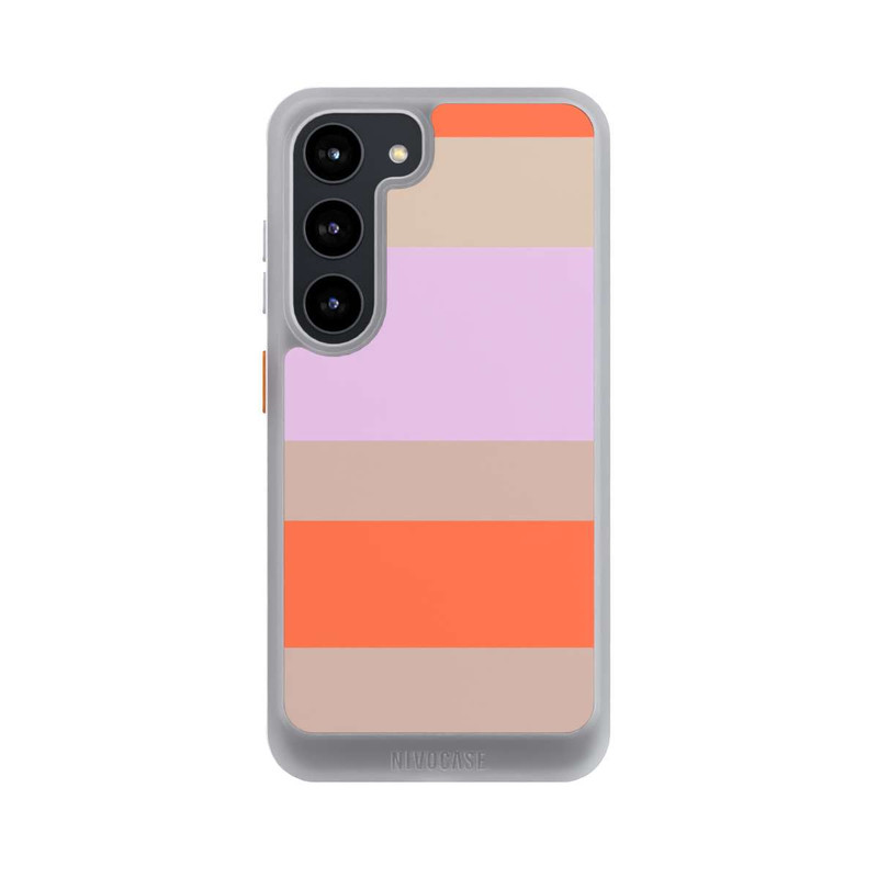 Galaxy S23 NIVOcore Moca Lila Orange Stripes