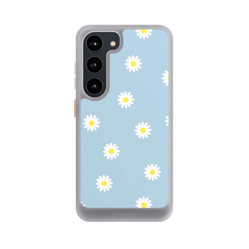 Galaxy S23 NIVOcore Gänseblümchen Muster Blau