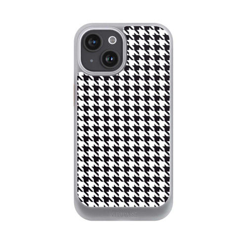 Apple iPhone 15 NIVOcore Hahnentritt Schwarz Weiß