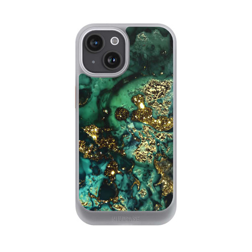 Apple iPhone 15 NIVOcore Cyan Glitzer Marmorlook