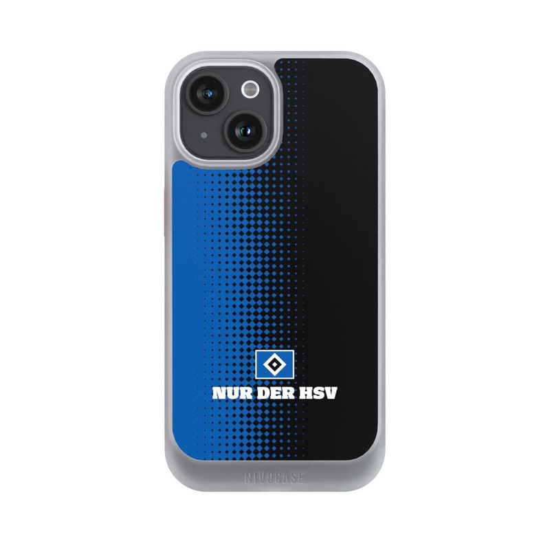 iPhone 15 NIVOcore Nur der HSV - Rautenraster Schwarz