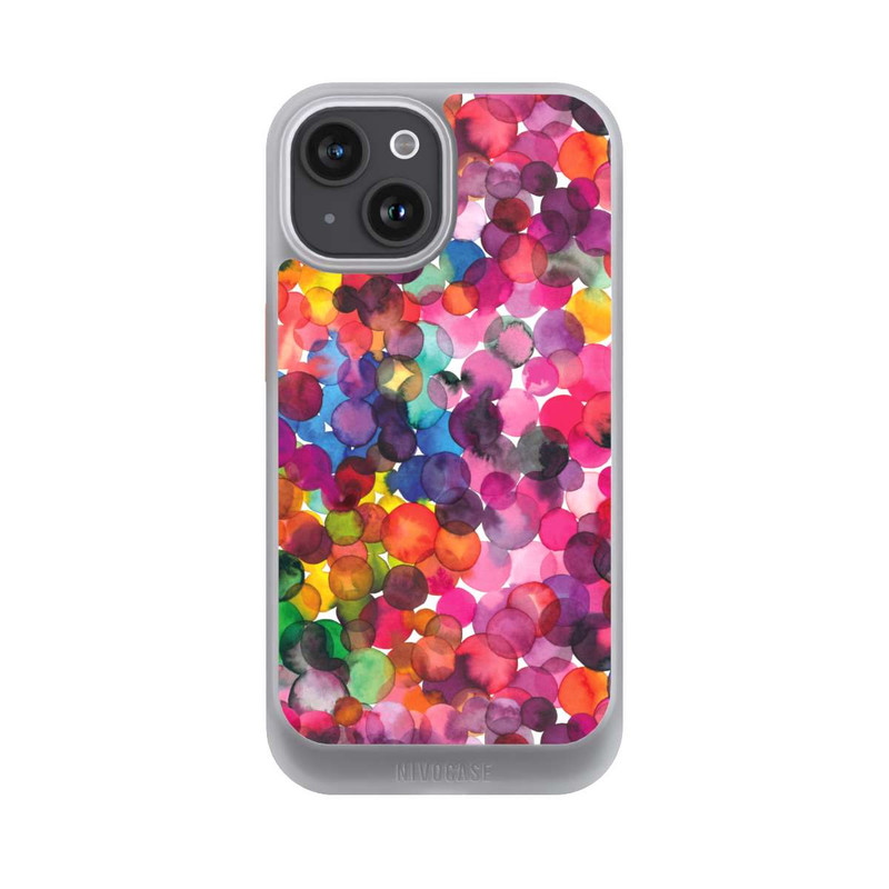 iPhone 15 NIVOcore Überlappende Aquarellpunkte
