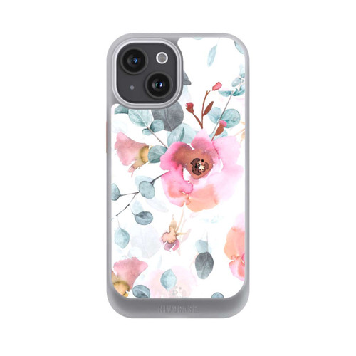 Apple iPhone 15 NIVOcore Aquarell Blumentapete