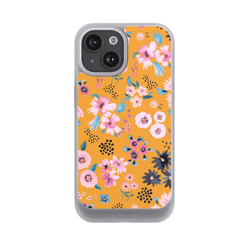 Apple iPhone 15 NIVOcore Petites Fleurs Jaune Moutarde