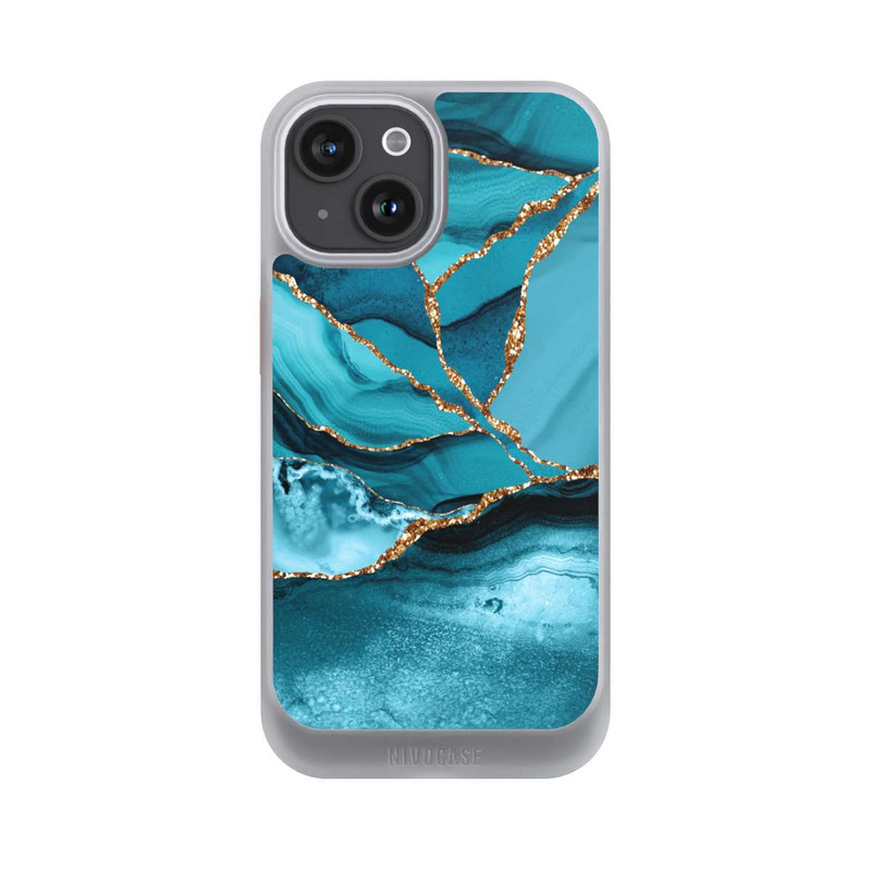 iPhone 15 NIVOcore Marbre Bleu Glacier