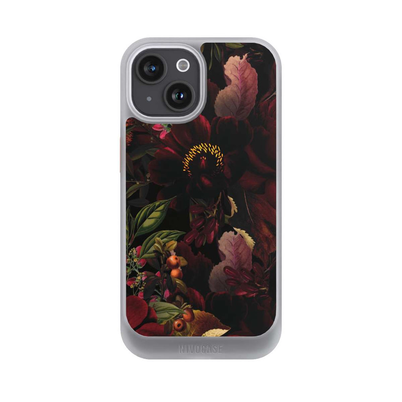 iPhone 15 NIVOcore Dunkle Rote Vintage Barock Rosen