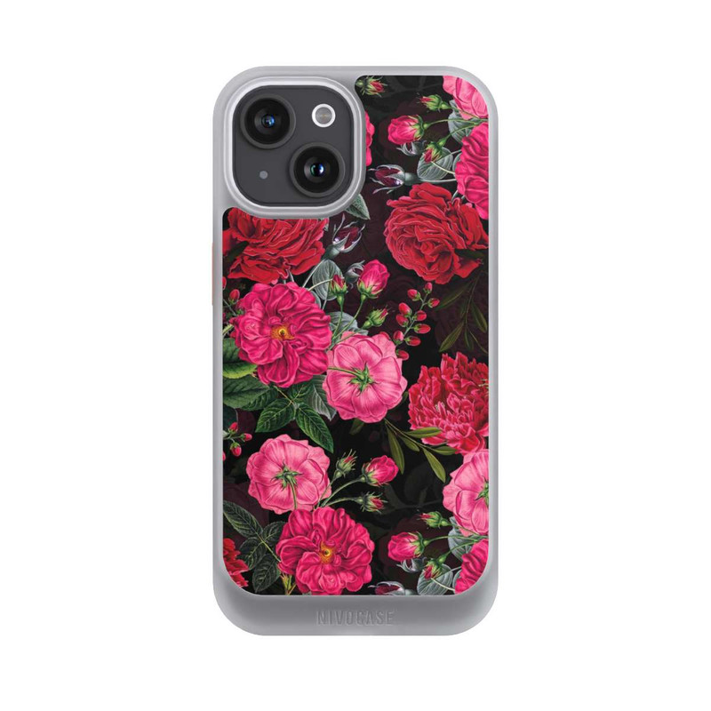 iPhone 15 NIVOcore Pink and Red Flowers