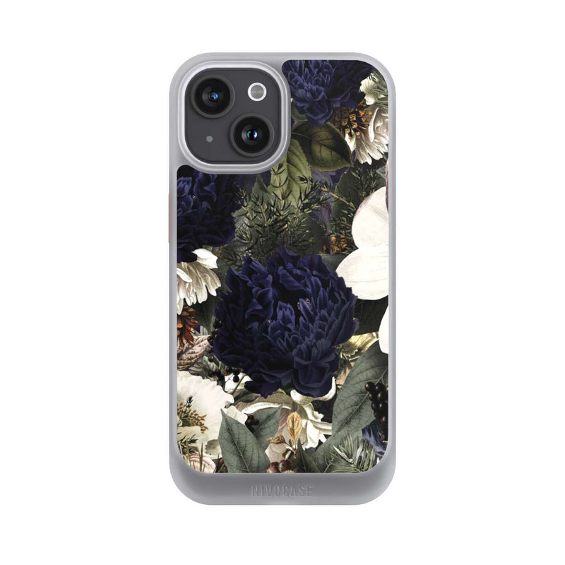 iPhone 15 NIVOcore Dunkle Mitternachts Barock Vintage Blumen