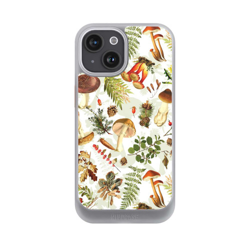 Apple iPhone 15 NIVOcore Pilzmuster Weiß