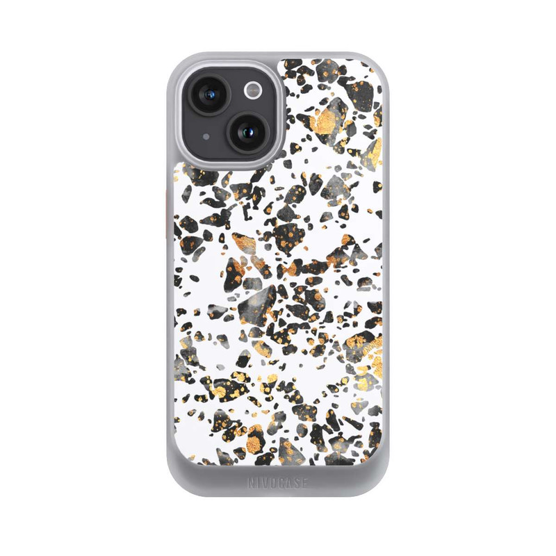 iPhone 15 NIVOcore Gold Speckled Terrazzo