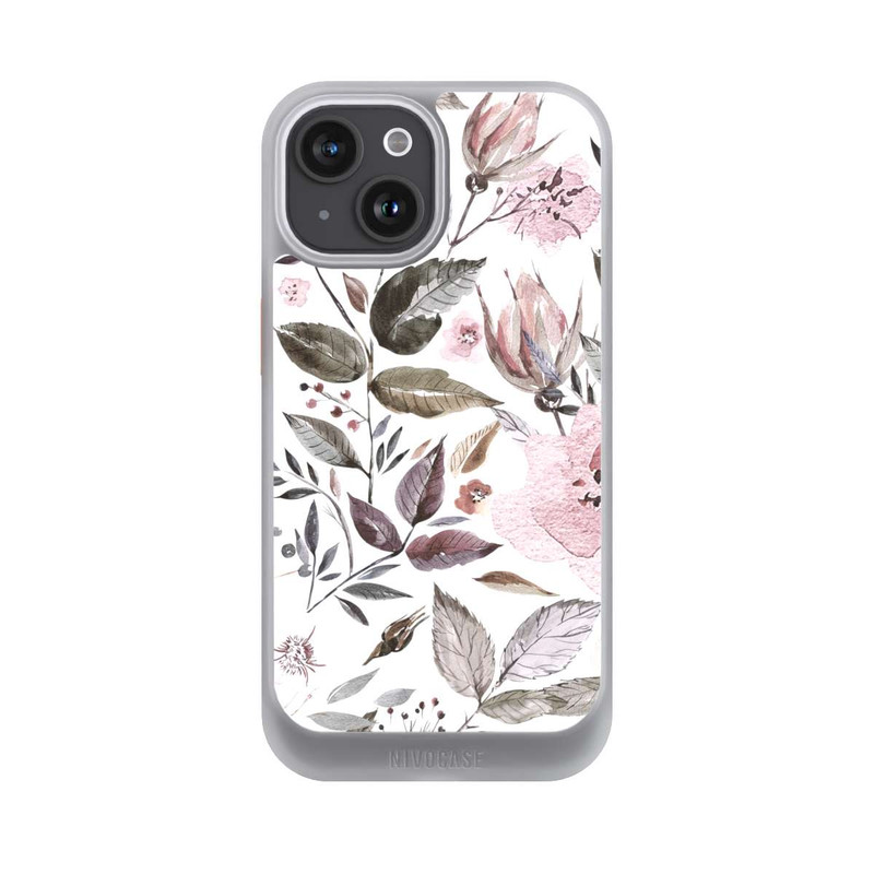 iPhone 15 NIVOcore Aquarell braune Rosenblüten