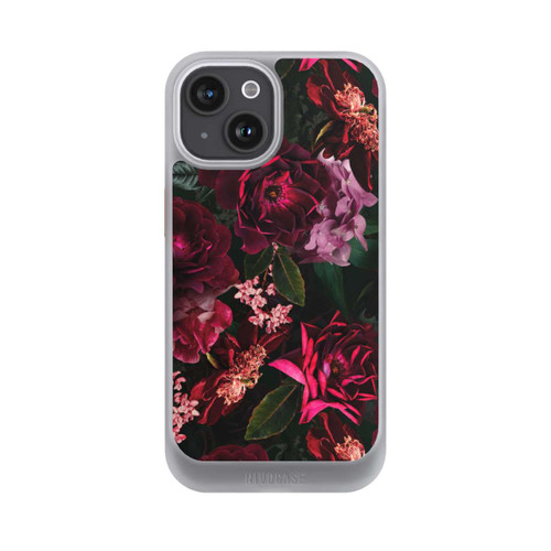 Apple iPhone 15 NIVOcore Dunkle romantische Vintage Rosen und Pfingstrosen