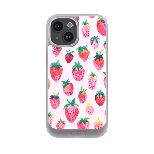 Apple iPhone 15 NIVOcore Aquarell Erdbeeren