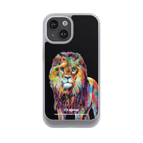 Apple iPhone 15 NIVOcore Löwe Bunte Kunst von P.D. Moreno
