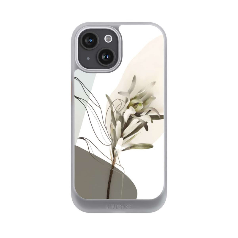 iPhone 15 NIVOcore Boho Line Art Olivgrün