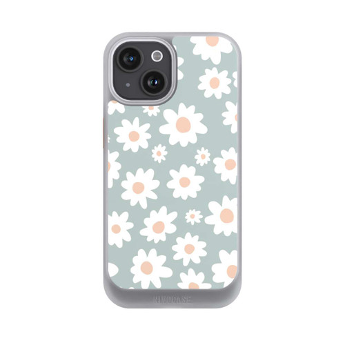 Apple iPhone 15 NIVOcore Gänseblümchen Muster grün