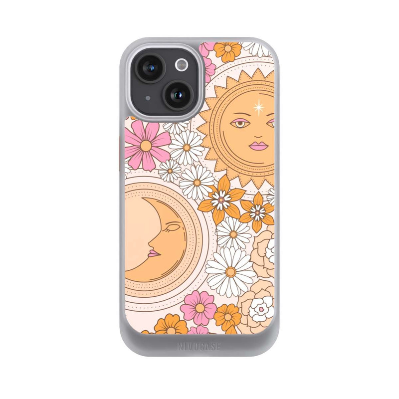 iPhone 15 NIVOcore Mond-Sonne-Blumen
