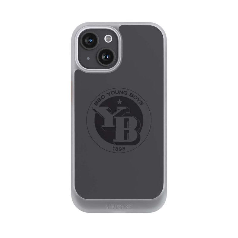 iPhone 15 NIVOcore BSC YB Logo Grau