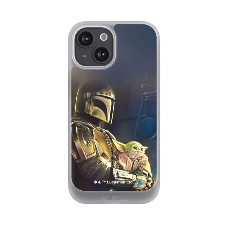 iPhone 15 NIVOcore Mandalorianer und Grogu im Schiff