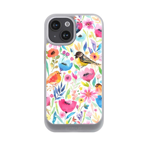 Apple iPhone 15 NIVOcore Wunderliche Vögel und Blumen