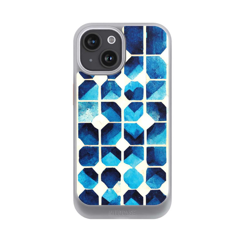 iPhone 15 NIVOcore Blaues Muster