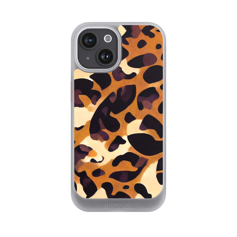 iPhone 15 NIVOcore Leo Pattern hellbraun