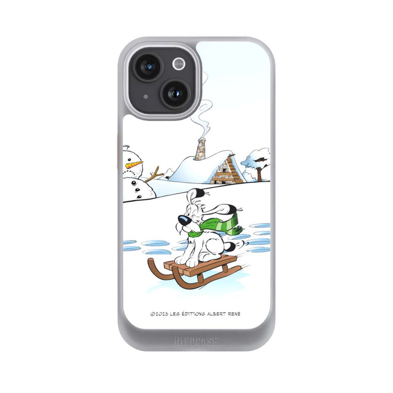 iPhone 15 NIVOcore Idefix fährt Schlitten