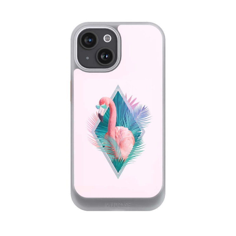 iPhone 15 NIVOcore Tropische Pflanzen Flamingo