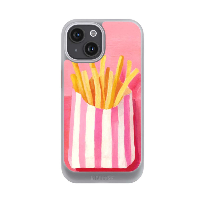 iPhone 15 NIVOcore Retro Pommes Pink Watercolor