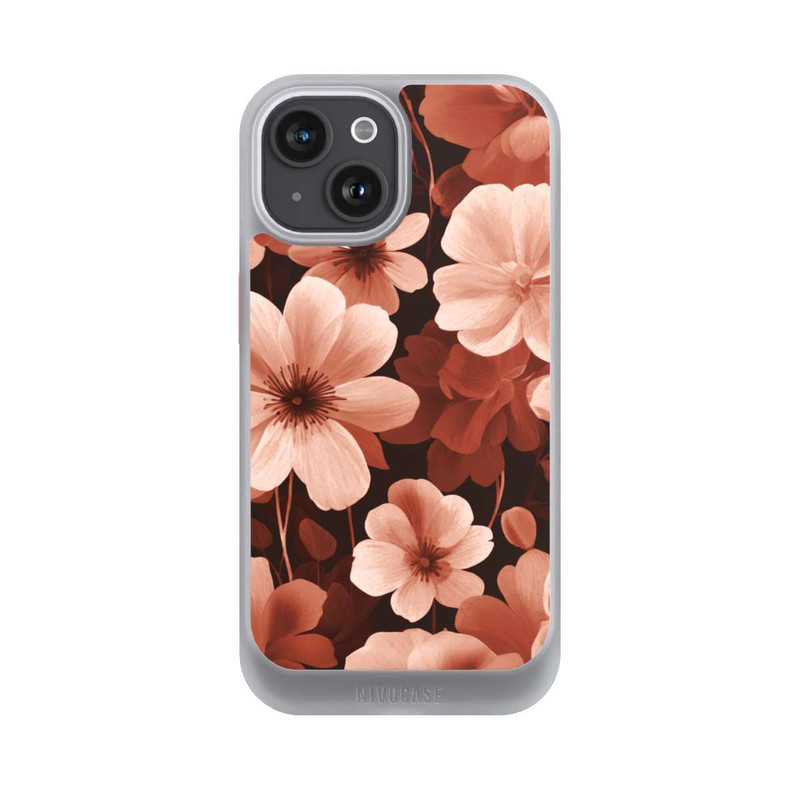 iPhone 15 NIVOcore Rote Negativblumen mit KI