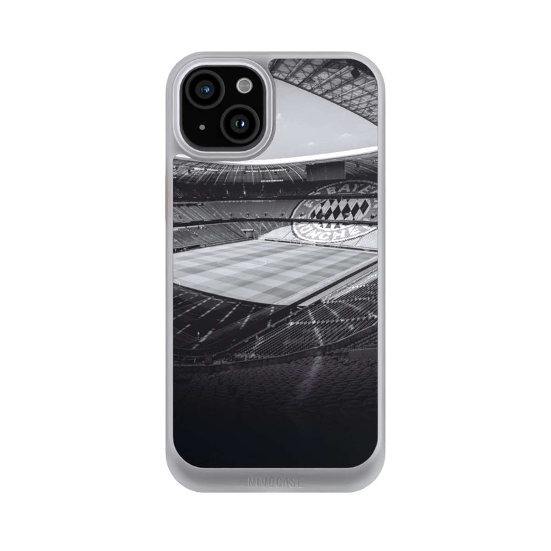 iPhone 15 Plus NIVOcore Stadion FC Bayern - Black White