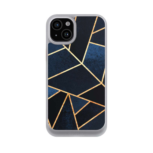 Apple iPhone 15 Plus NIVOcore Navy Stein Golddruck