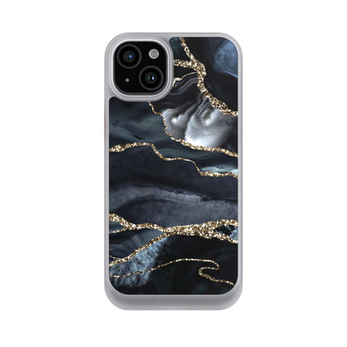 Apple iPhone 15 Plus NIVOcore Dunkler Marmor Gold Glitzerlook