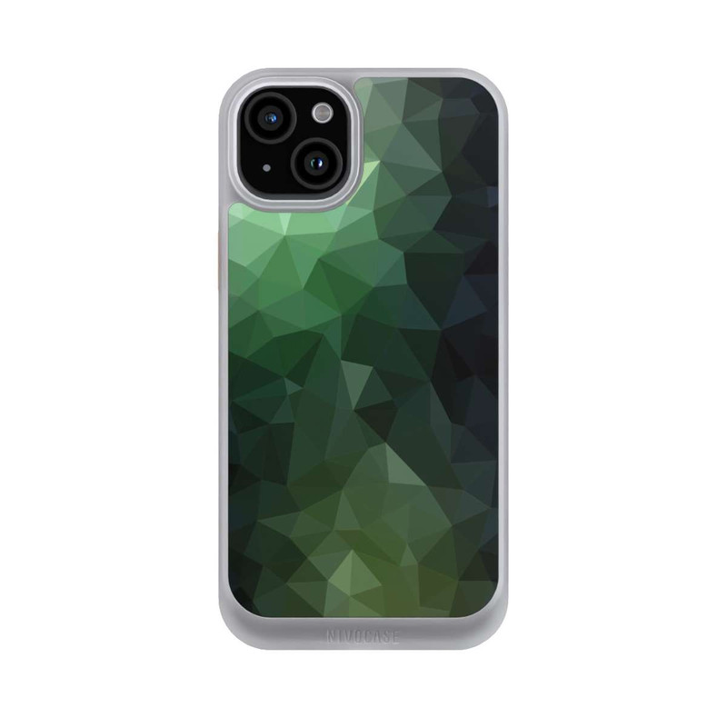 iPhone 15 Plus NIVOcore Polygonal Mosaic Green
