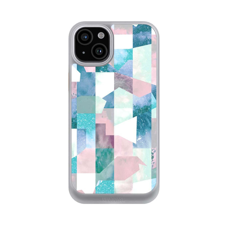 iPhone 15 Plus NIVOcore Collage Textur Pastell