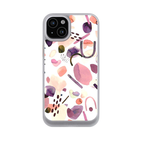 Apple iPhone 15 Plus NIVOcore Abstrakte Formen aquarell lila
