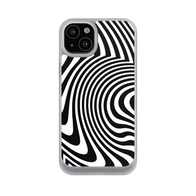 iPhone 15 Plus NIVOcore schwarz-weiße Wellen