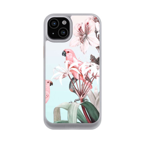Apple iPhone 15 Plus NIVOcore paradiesische Papageien Pastell