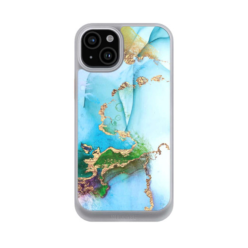 Apple iPhone 15 Plus NIVOcore Bunter Marmor-Glitzer-Look