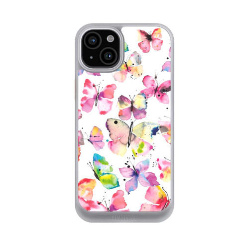 Apple iPhone 15 Plus NIVOcore Aquarell Frühlingsschmetterlinge