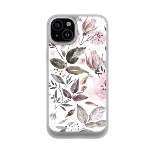 Apple iPhone 15 Plus NIVOcore Aquarell braune Rosenblüten