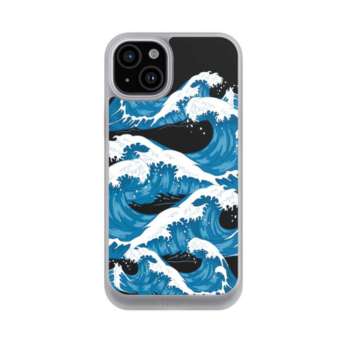 Apple iPhone 15 Plus NIVOcore Sea Waves Black Kanagawa
